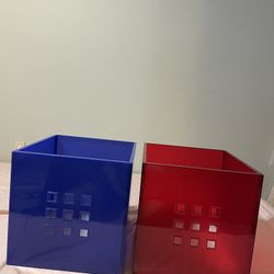 2 IKEA LEKMAN Plastic Storage Box
