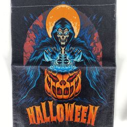 NEW Halloween Garden Flag - Skull Pumpkin