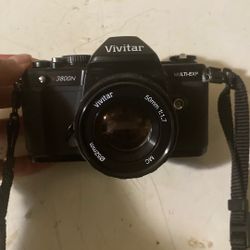 Vivitar V3800N 35mm SLR film camera with a fixed 50mm f/1.7 lens