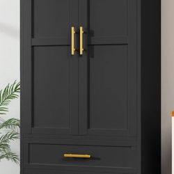 Bedroom Clothing Storage Cabinet Wardrobe Closet With Drawers And Adjustable Shelve