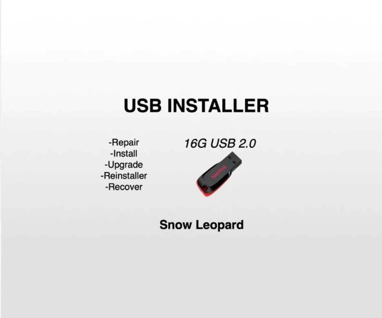 MacOS X Bootable USB Snow Leopard 10.6