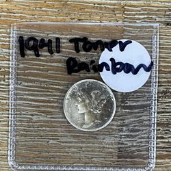 1941 Mercury Dime Silver Coin Toner Rainbow 🌈 