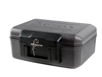 SentrySafe 1200 Fire-Resistant Box Safe with Key Lock 0.18 Cu. ft., Black