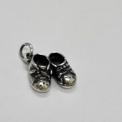 James Avery Boy's Baby Shoes silver Charm - loop uncut