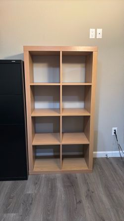 Kallax (IKEA) 2x4 Shelving Unit - Light Oak