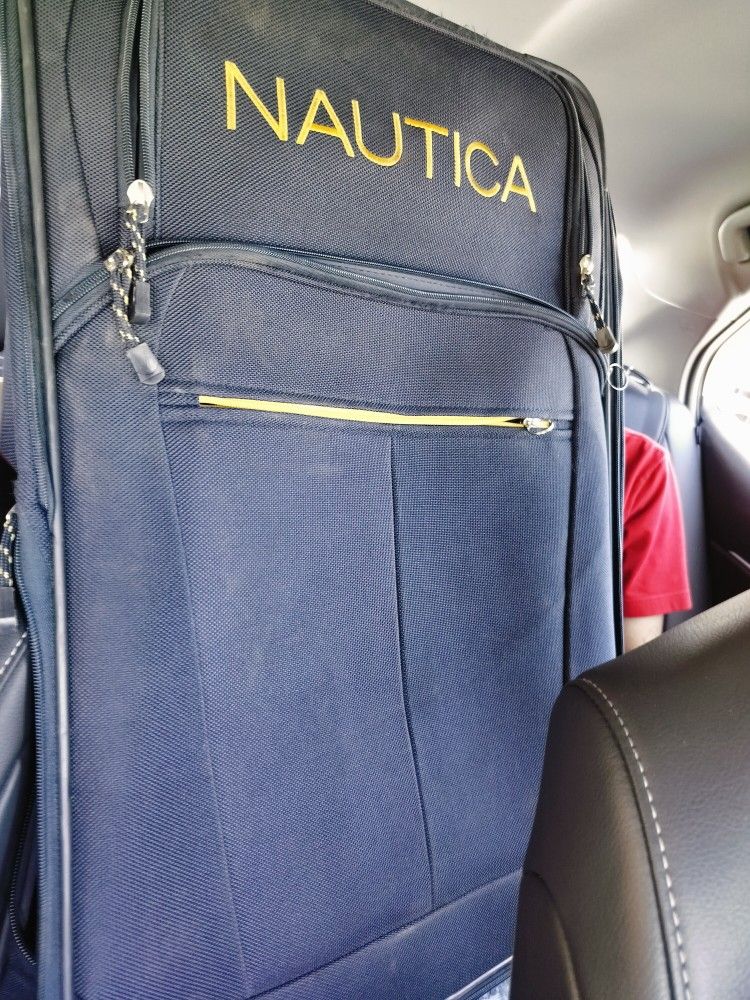 Nautica Full Size Suite Case  (Navy Blue And Yellow)