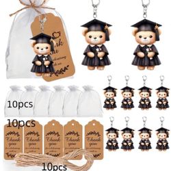 Graduation Bear Keychains 