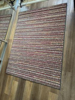 Multicolor Striped Area Rug