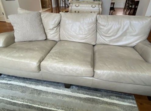 Walter E Smithe Leather Sofa