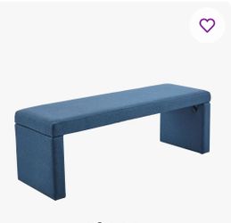 Blue Ottoman Bench