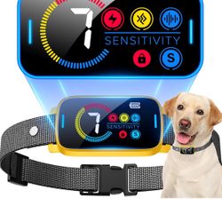    Bark Collar for Large Medium Dogs Smart Ultrasonic Dog Bark Collar Deterrent Device Rechargeable Anti Barking Collar with Adjustable 