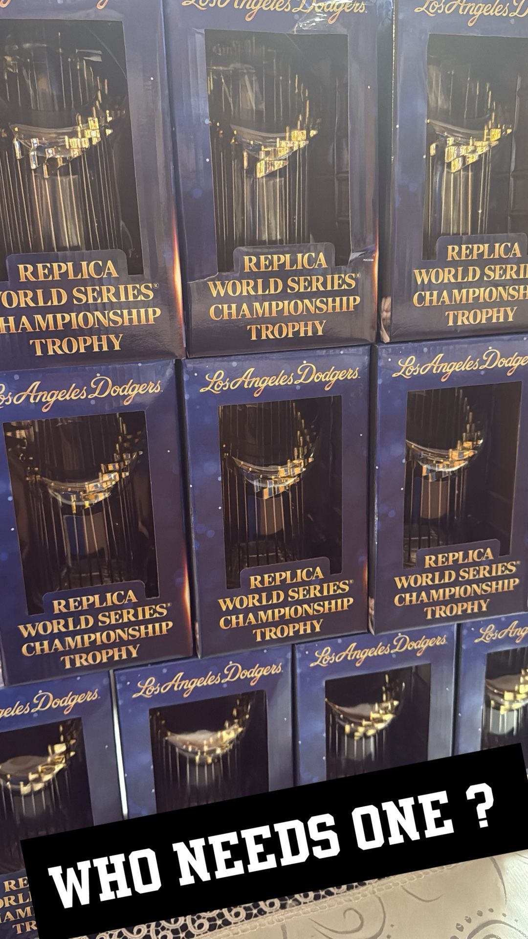 Dodgers Replica World Series Trophy