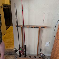 3 fishing poles only ( rack sold separately)
