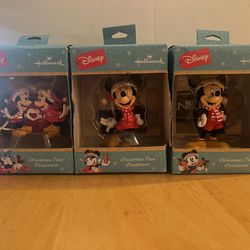 Hallmark Disney Mickey Minnie Mouse Christmas Tree Ornaments 
