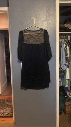 Navy Nylon Cocktail Dress