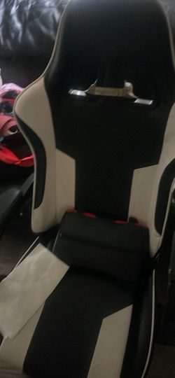 Have a white and red and black gaming/comp chair