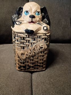 Vintage 50's puppy cookie jar