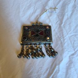 Vintage Tribal Pendant With Dangling Bells 