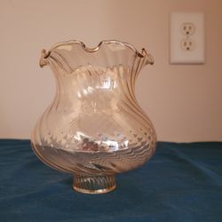 Vintage 5" Peach Luster Globe Lamp Shade Chimney