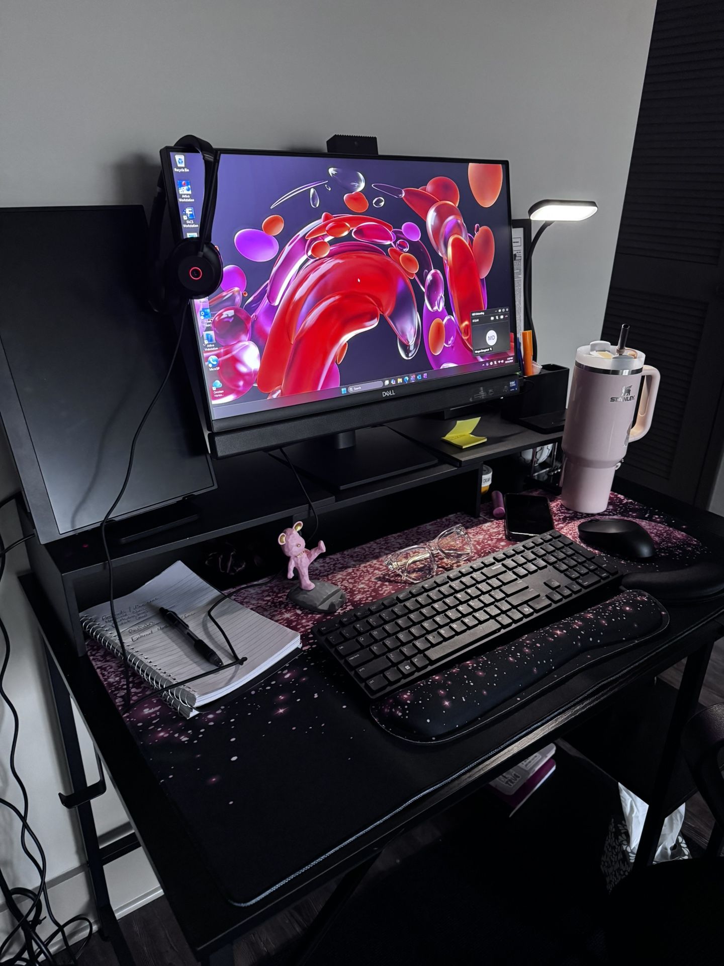 Computer Desk & Chair with Small 12inch Monitor