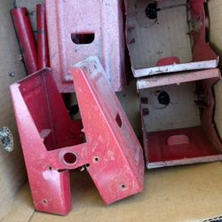 4 Vintage Metal Sawhorse Clamps $10