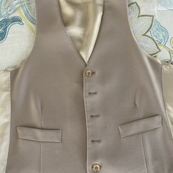 Beige Tan Mens Dress Vest 