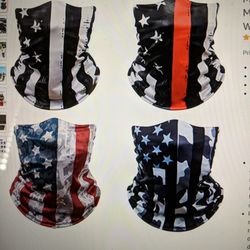 Face Bandanas Neck Gaiter Motorbike Balaclava For Men/Women 4pk