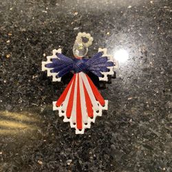 USA American Ribbon Angel Lapel Pin