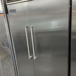 Viking Professional Built In Side By Side 48 Inch Refrigerator Used