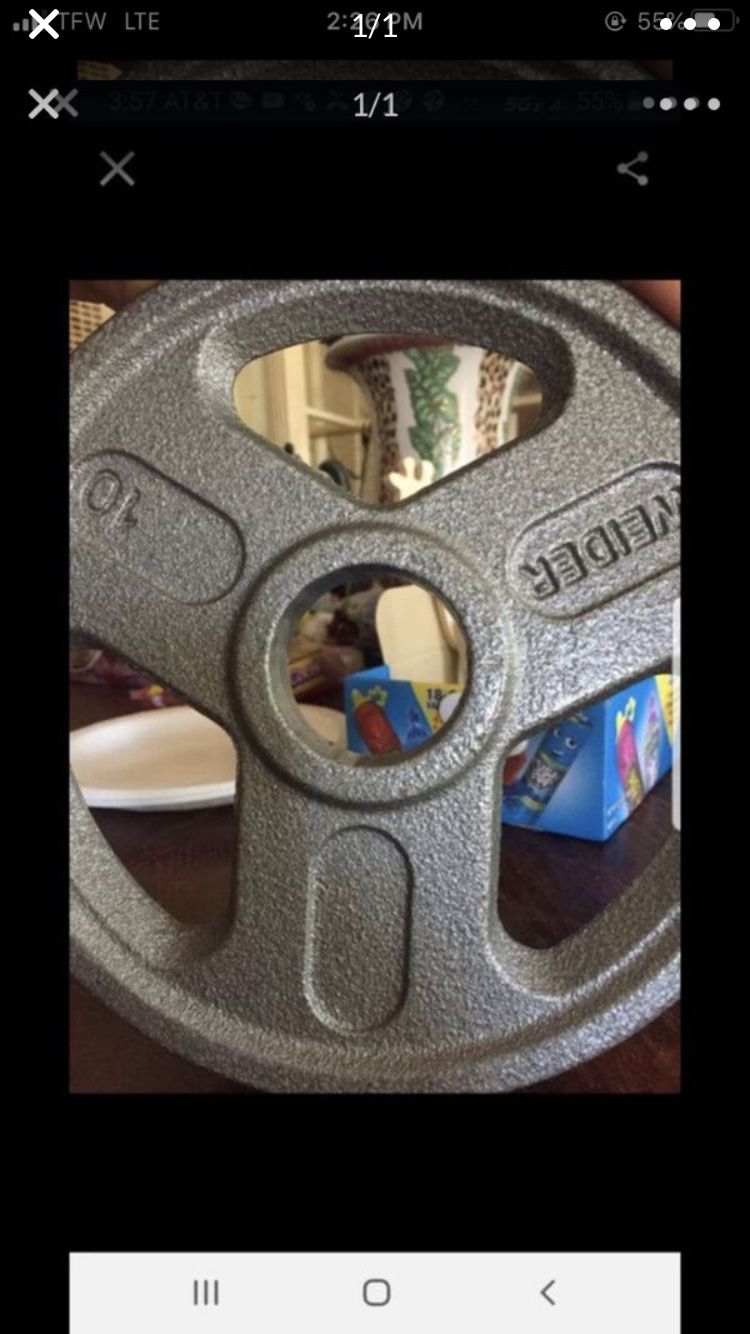 New 10 lb Olympic Plates sold individually not in pairs