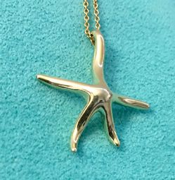 Starfish gold-plated silver necklace