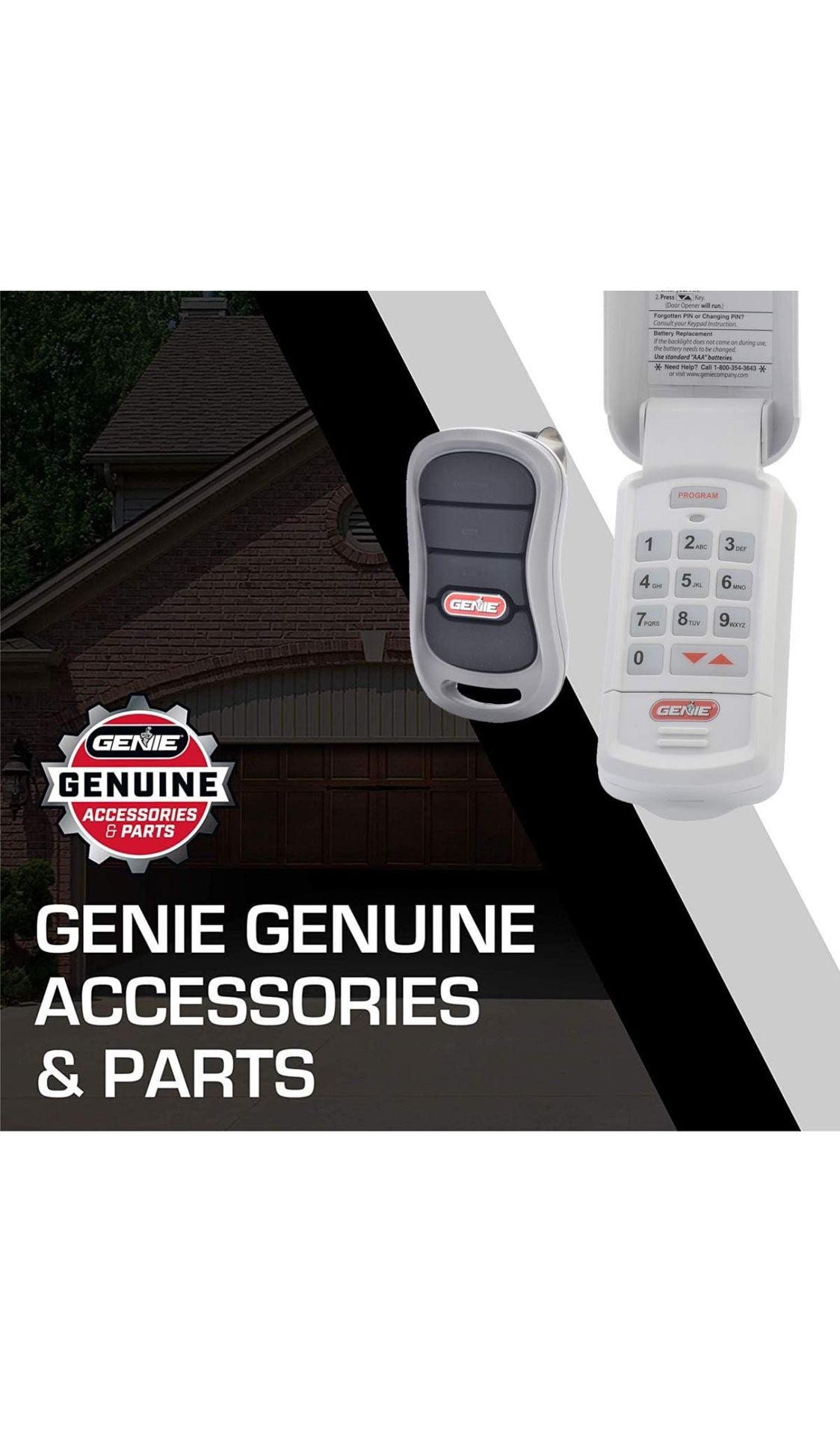 Genie Genuine Accessories Bundle - Combo Pack 3-Button Garage Door Opener Remote and Wireless Keypad (Brand New)