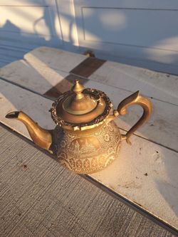 Vintage Middle Eastern Brass Teapot