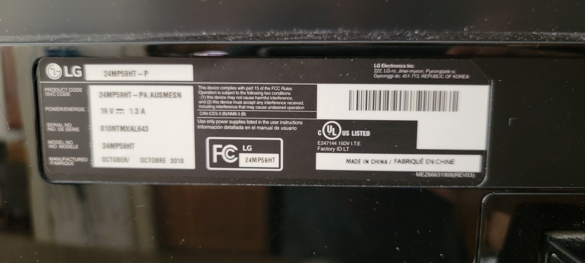 Lg Monitor 24 Class Full HD IPS Dual HDMI LED Monitor Diagonal)