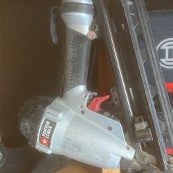Compressor With Hose And Nail Guns