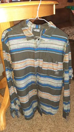 Mens VANS Button up Plaid Shirt Size Large