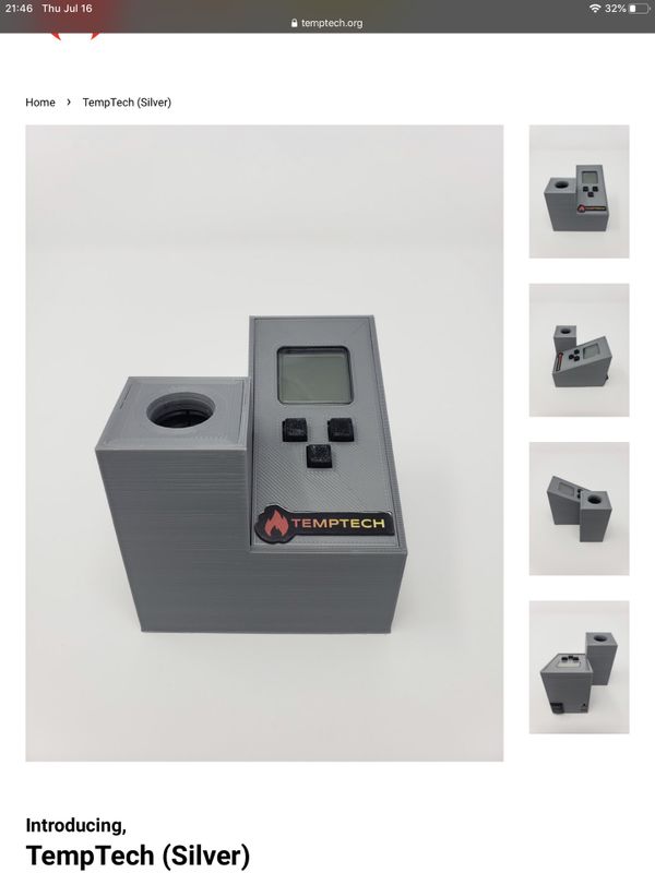 TempTech banger nail infrared thermometer silver for Sale ...