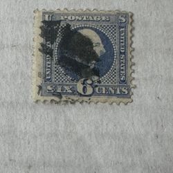 United States 115 6 Cent Washington Grill Stamp Used