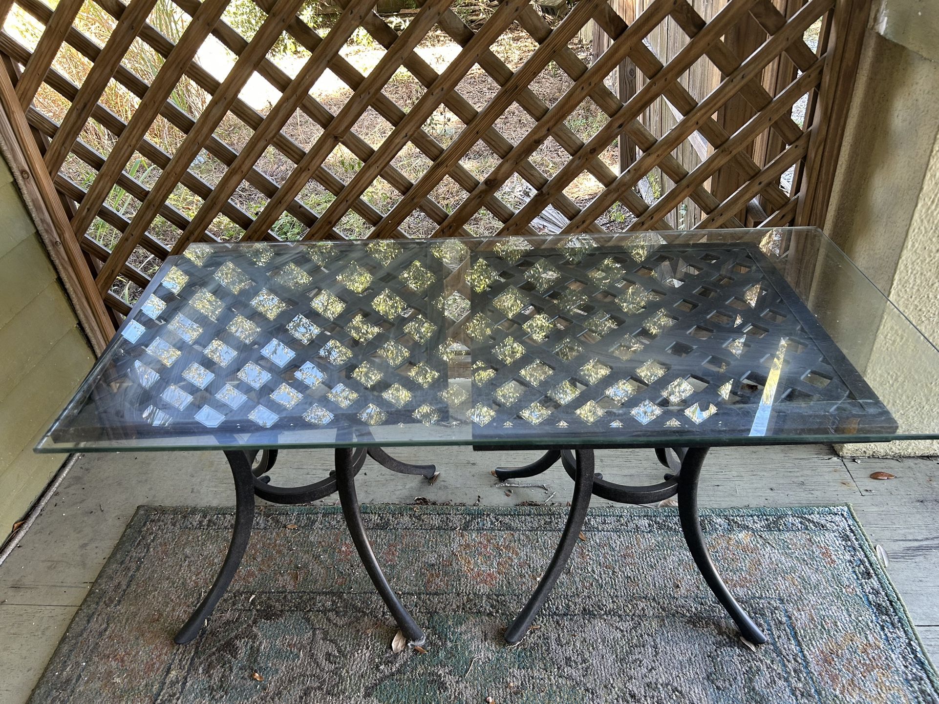 Glass Top 1/2 In 4 X 2