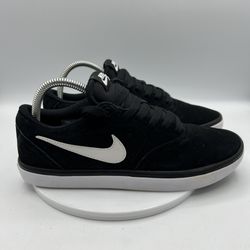 Nike SB Solarsoft Canvas Suede Skate Shoes Black White Men’s Size 7 EUR 40