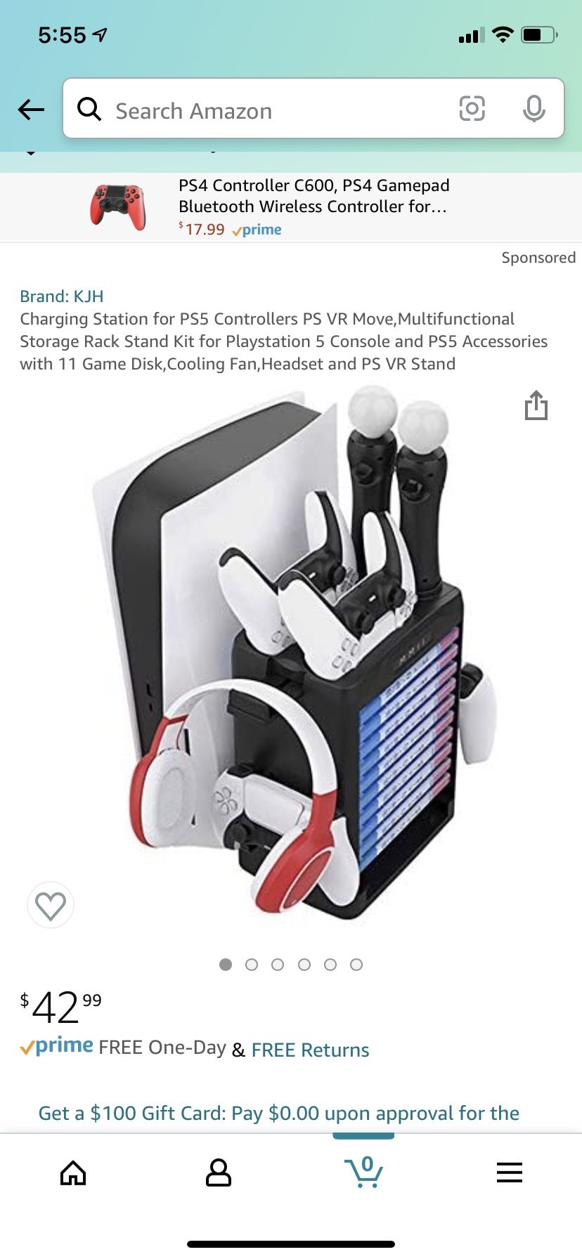 Charging Station for PS5 Controllers
