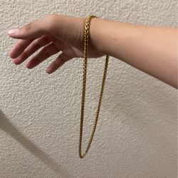 stainless steel gold chain