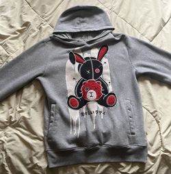Grey Designed Hoodie