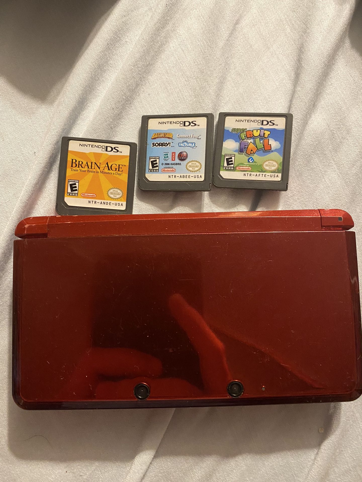 Original Red 3DS With Games