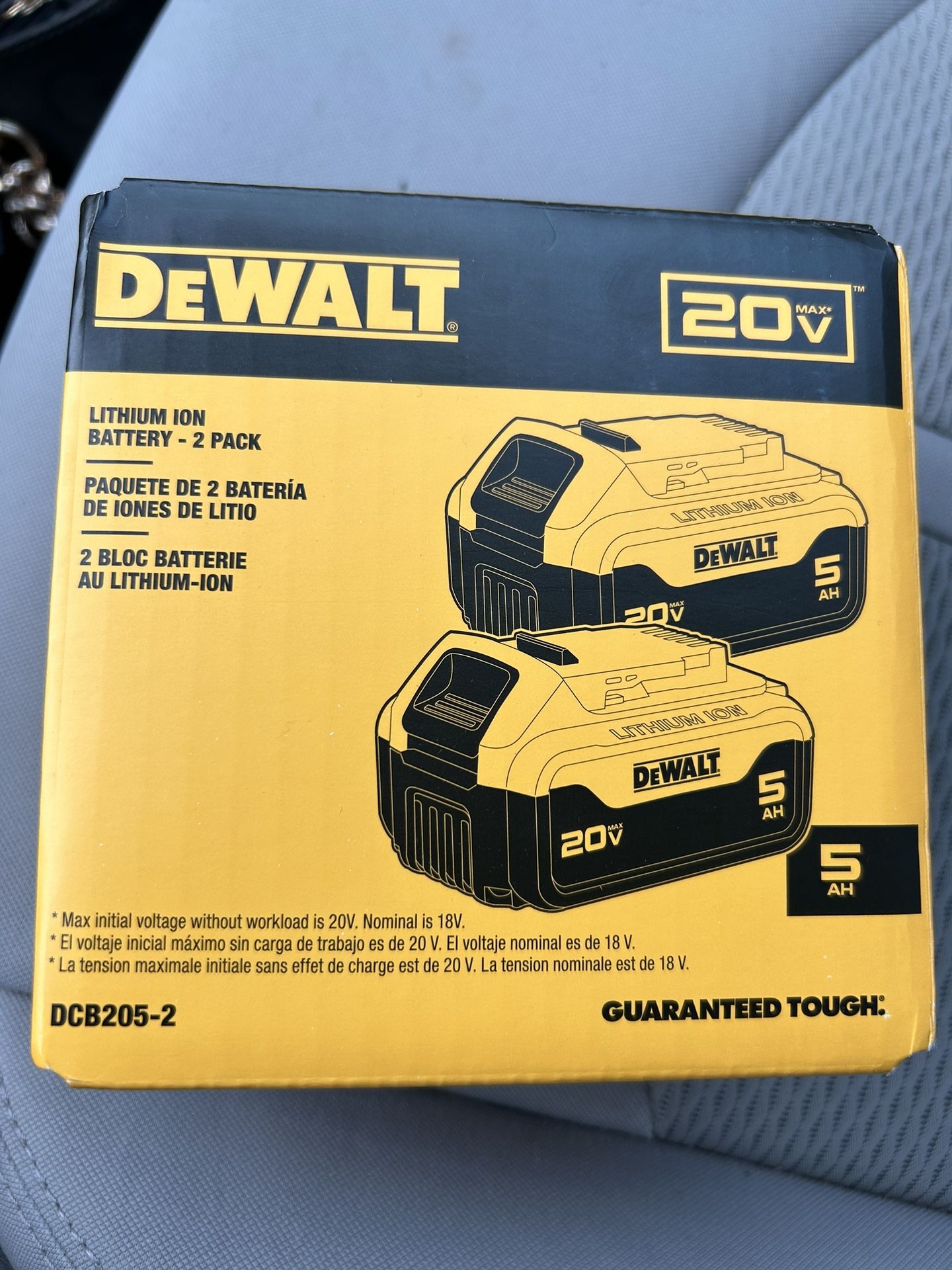DEWALT 20V MAX Premium Lithium-Ion 5.0Ah Battery Pack (2 Pack