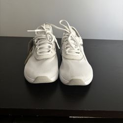 White and silver Bench sneakers