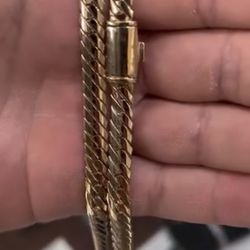 14kt 22” Solid Gold Cuban Chain (9.3mm Thick)