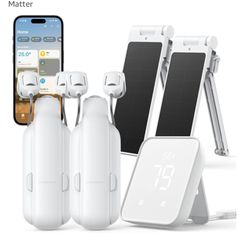 SwitchBot Smart Automatic Curtain Opener 2-Pack, Solar Panel 2-Pack, Hub 2 1-Pack, WiFi Remote Control with App/Timer, Unlimited Power, Performance Up