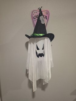 Halloween Hanging Ghost with Witch Hat