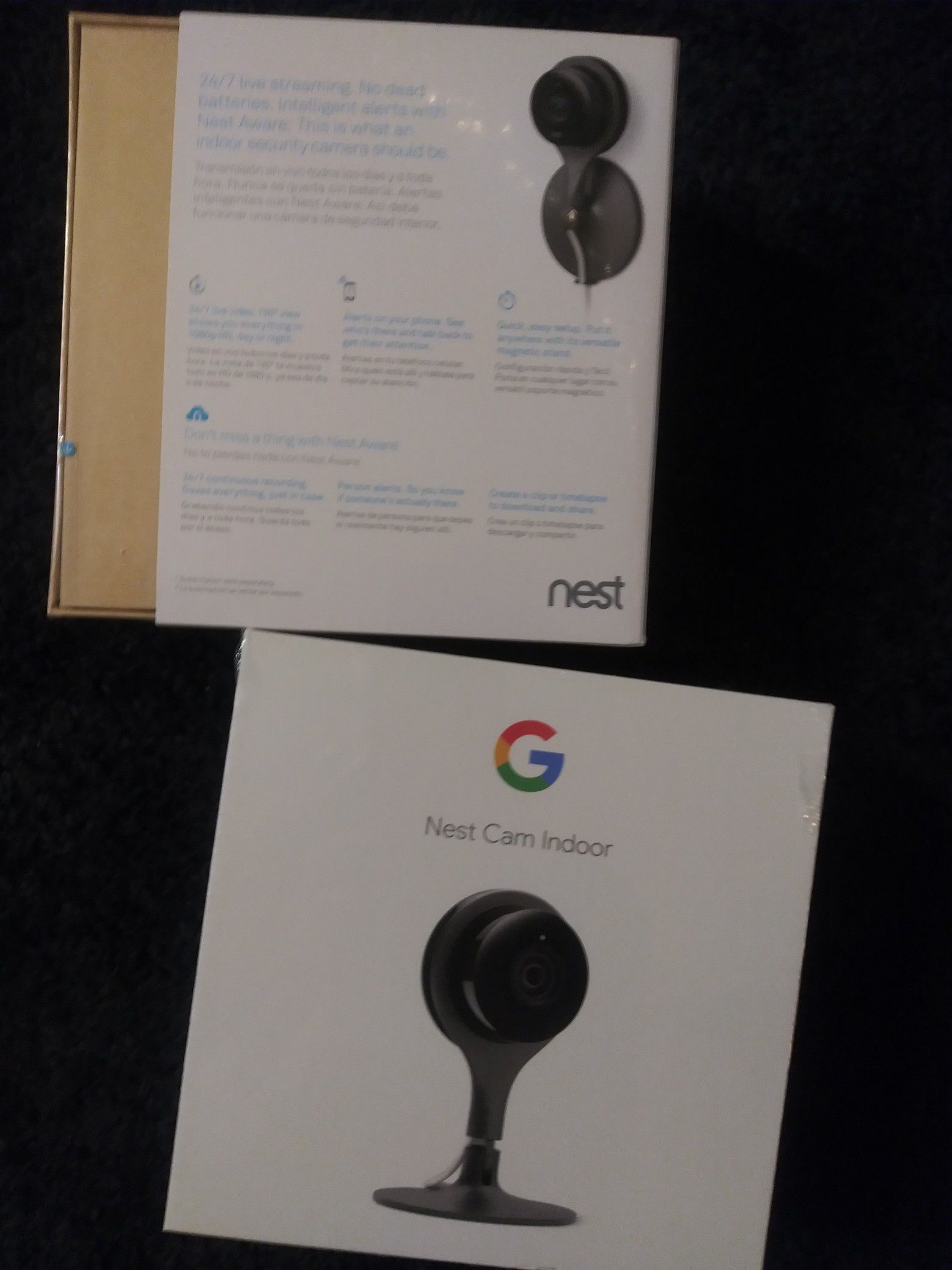 2 Google Nest indoor cameras